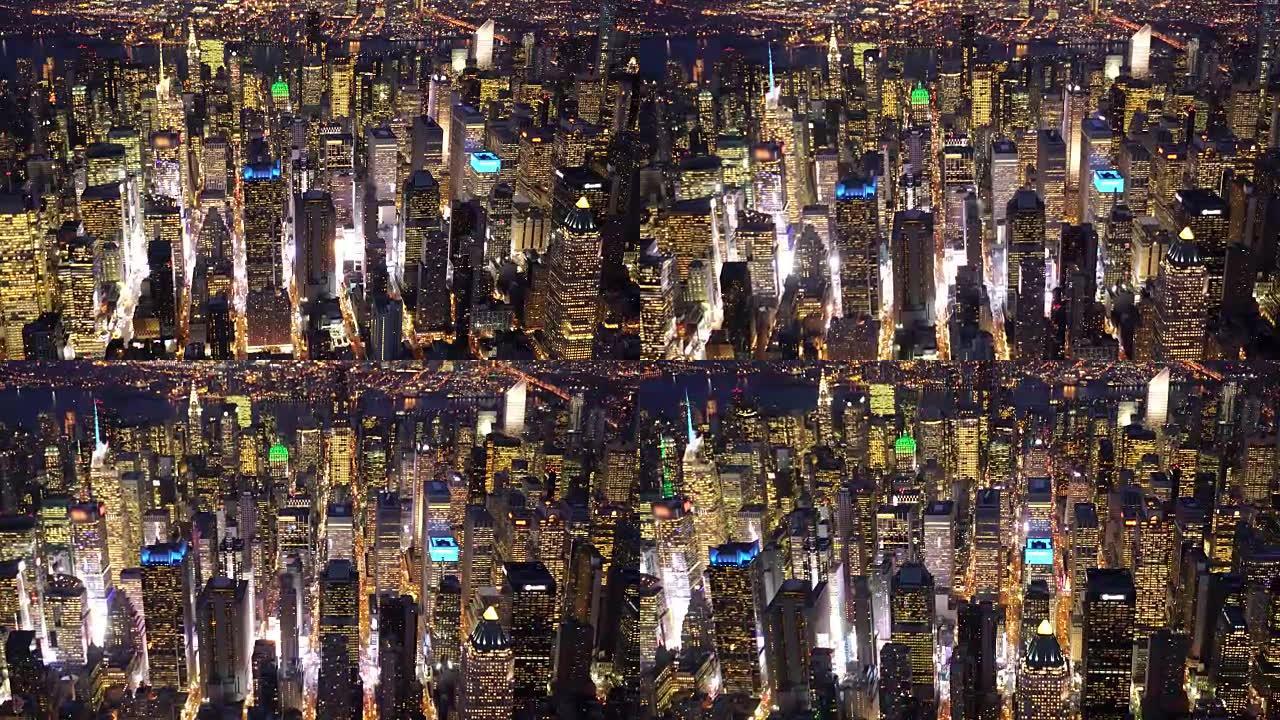 从高空拍摄的纽约建筑。美国东海岸