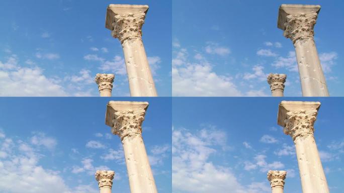古老废墟上的云朵古老废墟上的云朵古典希腊