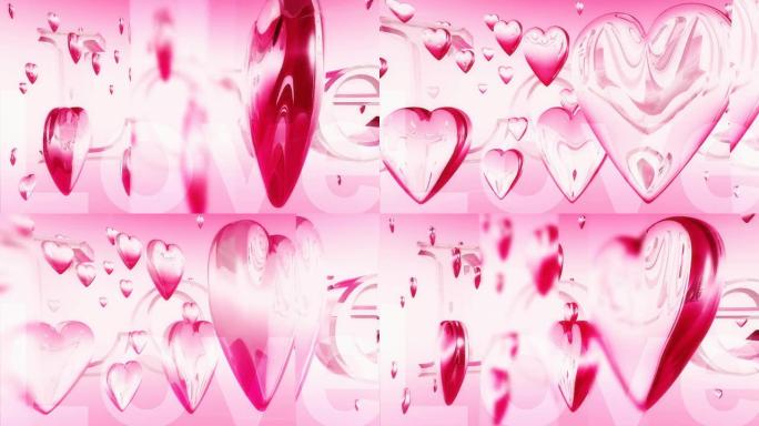 爱情背景，粉红色。环