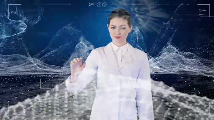 亚洲女科学家洞察虚拟现实。数字数据和粒子