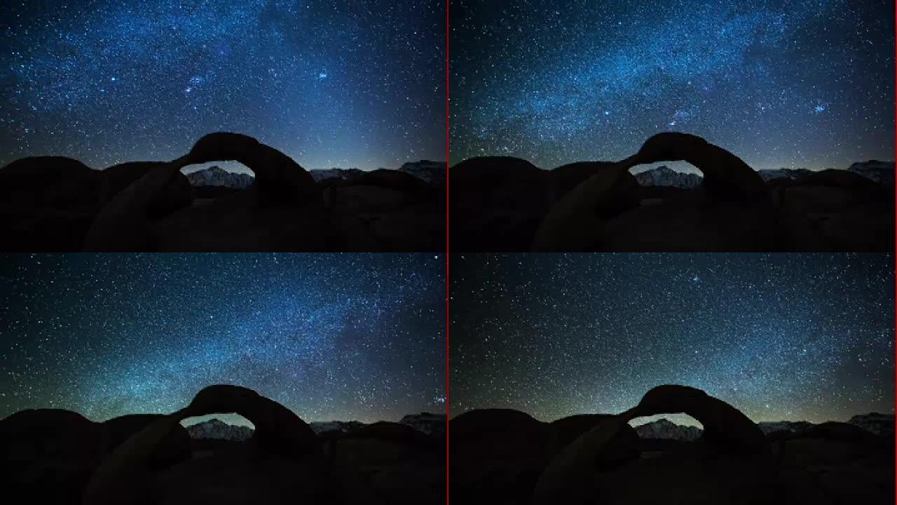 时间流逝: 莫比乌斯拱门上的银河系和恒星