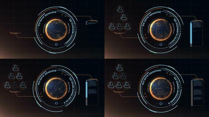 数字生成的地球和全球通信概念