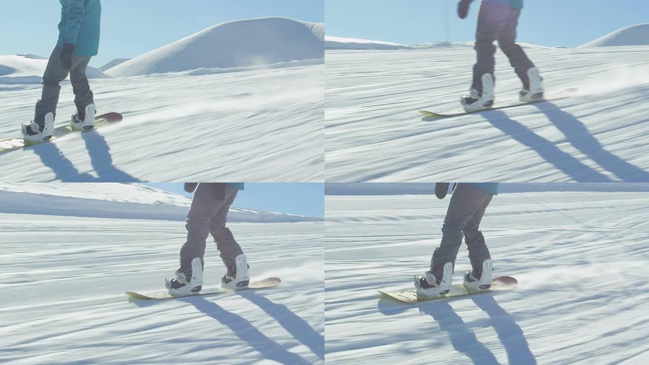 慢动作: 滑雪板