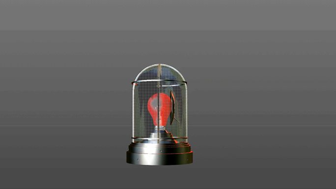 c4d3D游戏警报灯——工业灯泡模型