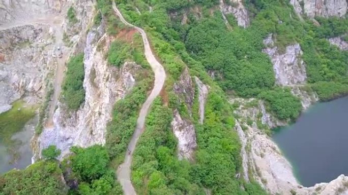 鸟瞰图泰国大峡谷春武里府的道路