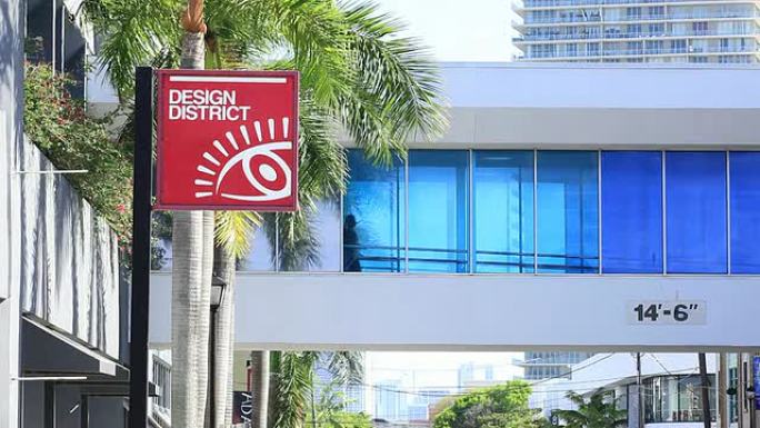 迈阿密设计区居民区广告牌