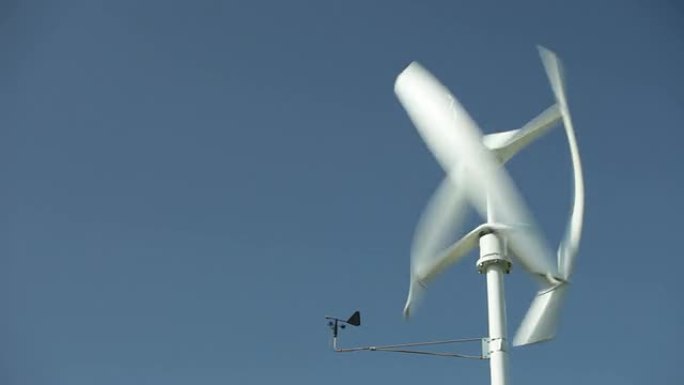 垂直轴风力涡轮机旋转和发电