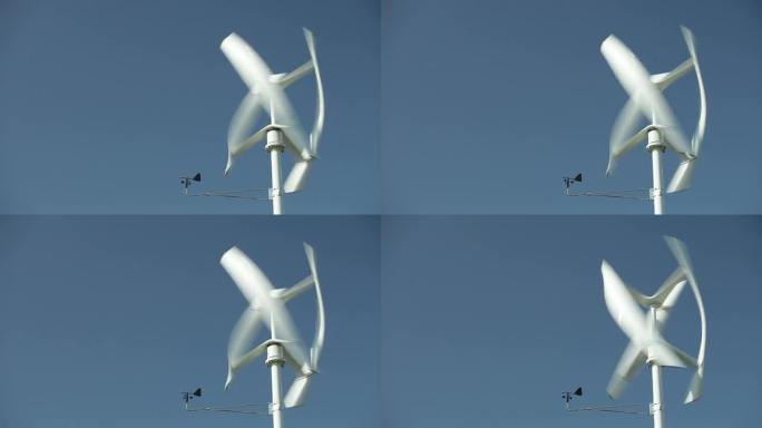 垂直轴风力涡轮机旋转和发电