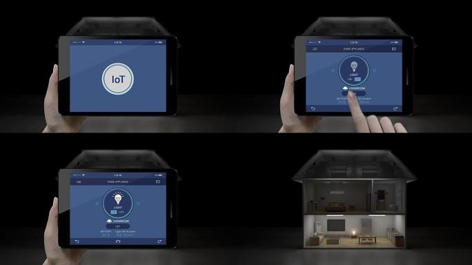 触碰物联网平板、智能pad应用、Livingroom light节能效率控制、智能家电、物联网。