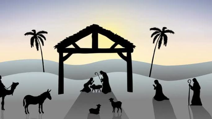 旭日的耶稣诞生场景