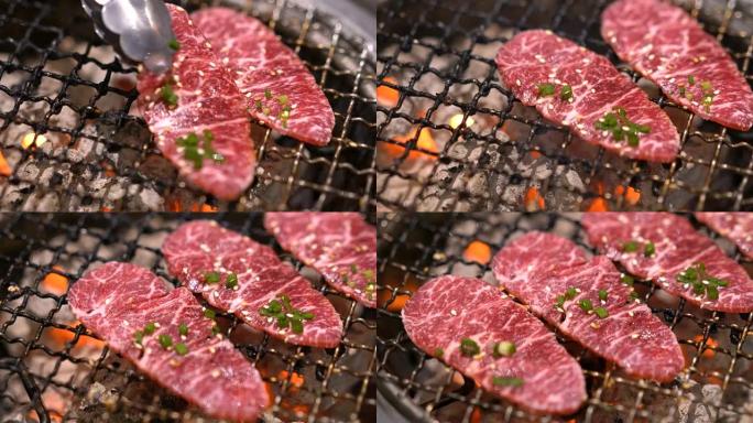 烤肉，烤牛肉日式烤肉。