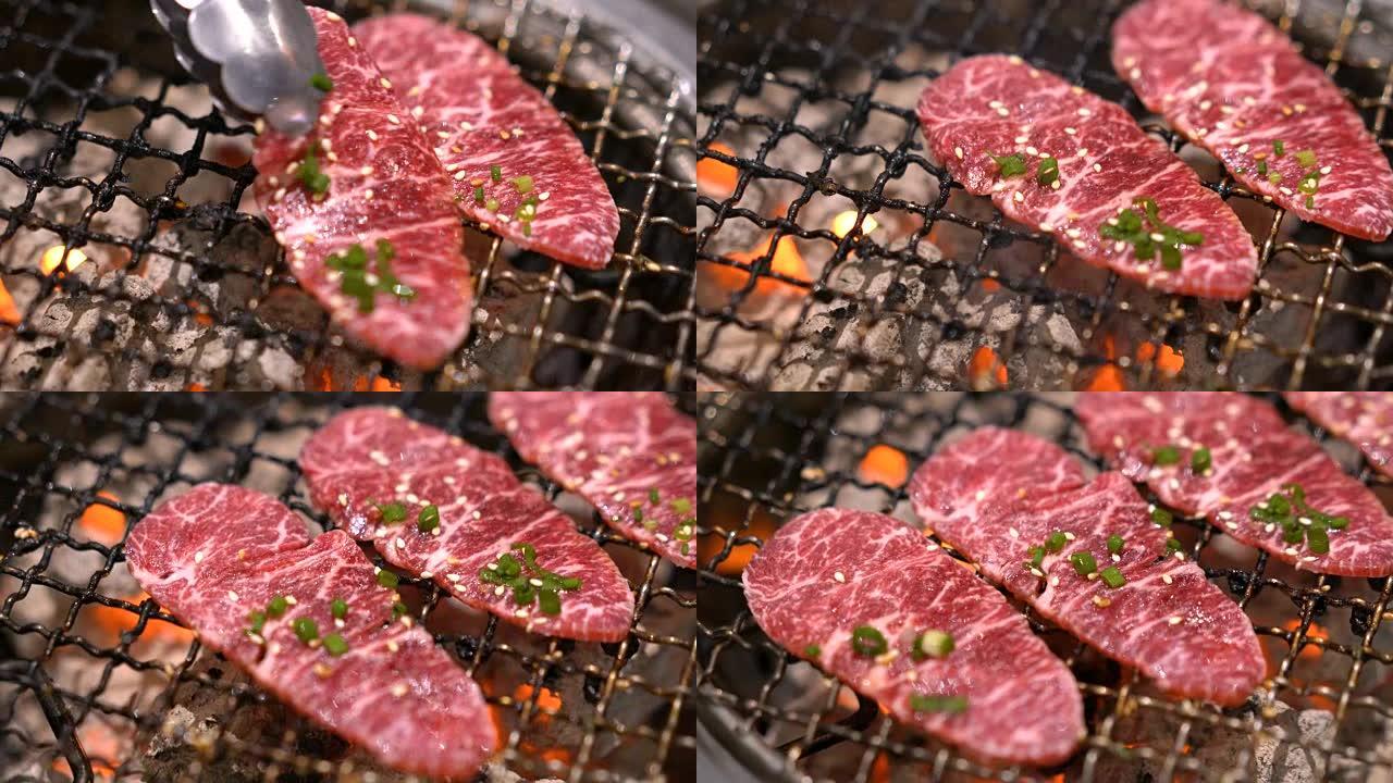 烤肉，烤牛肉日式烤肉。