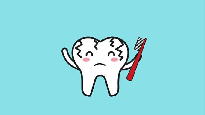 病残卡通牙刷卫生牙齿