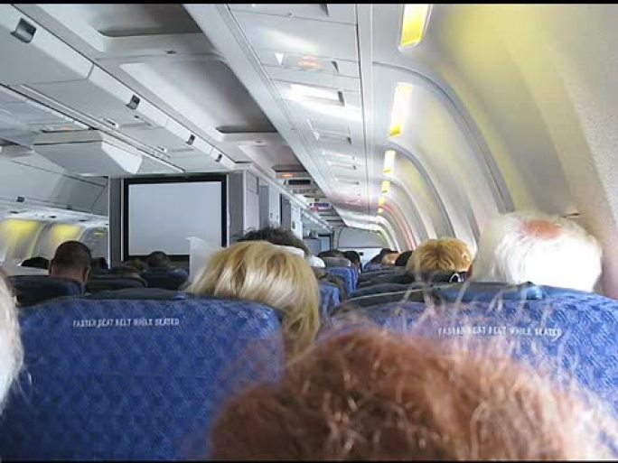 飞行中飞机上的乘客