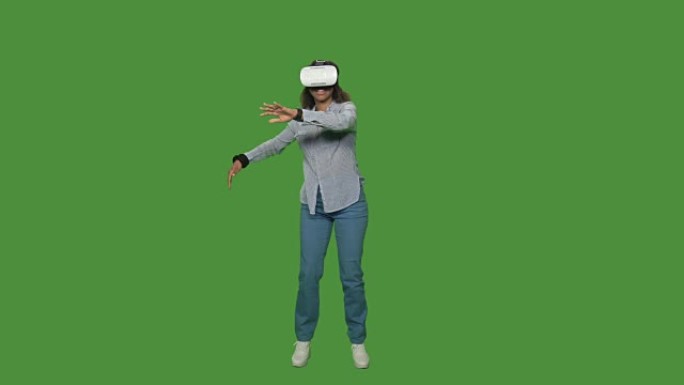 VR眼镜中的女性游戏
