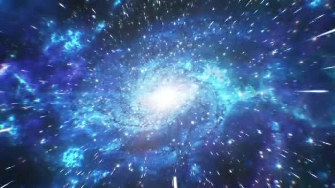 美丽的大爆炸宇宙创造。巨大的第一次爆炸和宇宙中恒星和星系的创造。高清1080。