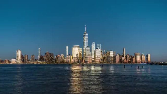 T/L曼哈顿/纽约的日夜景观