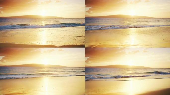 夏威夷的海滩日落