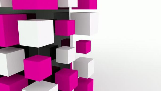 现代动画方块循环-粉红色