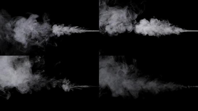 慢动作中的烟雾蒸汽。