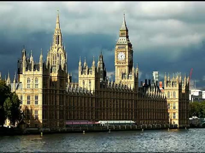 伦敦，大本钟和下议院- sd2b