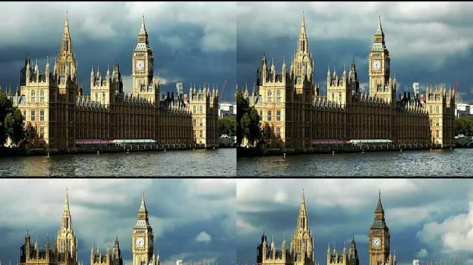 伦敦，大本钟和下议院- sd2b