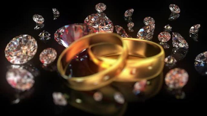 结婚戒指和钻石