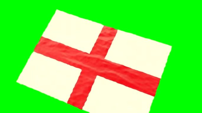绿色屏幕上的英国国旗。近距离