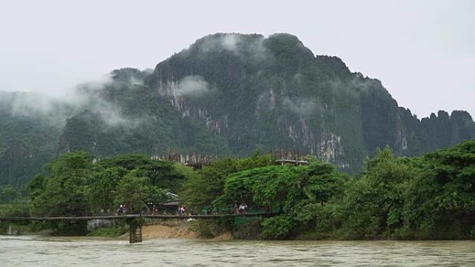 4k延时，南宋河，老挝万旺多云。