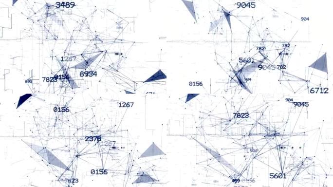 网络/数学/数字/代码无缝循环动画。