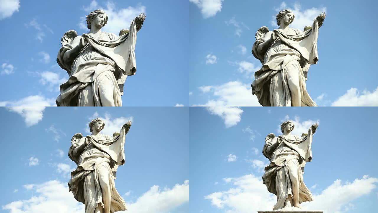 Castel Sant‘Angelo桥上雕像的视频