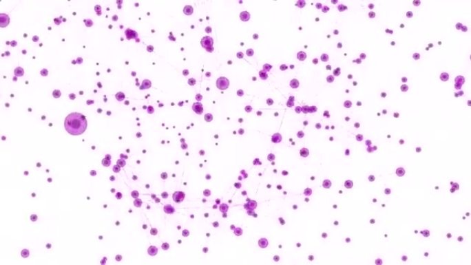 紫色技术线条连接动画