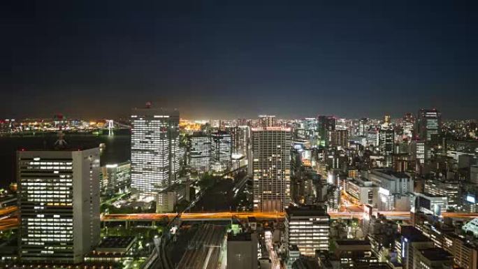 东京夜晚的城市景观