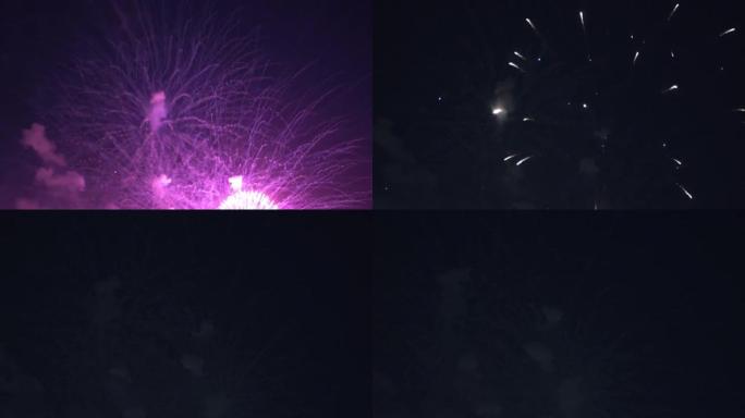 4k of firework in night time.