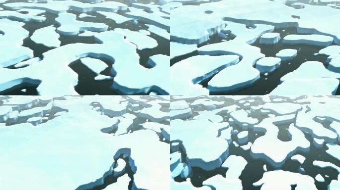 破碎的北极冰袋（高清1080p）
