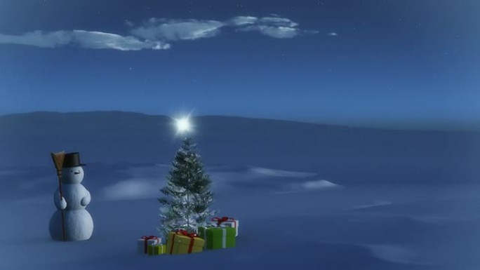 圣诞树和星星。圣诞树和星星