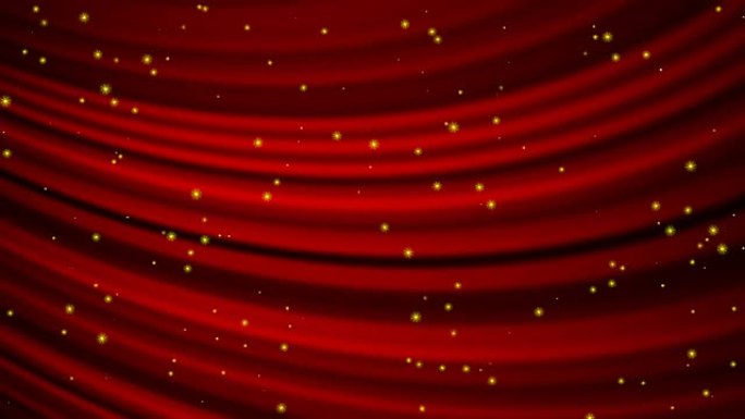 窗帘和闪烁的星星红色窗帘红色背景舞台背景
