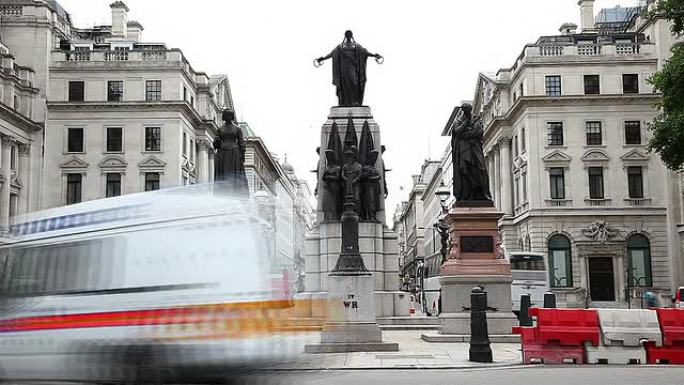 滑铁卢广场的雕像欧洲塑像出国旅游欧洲旅行