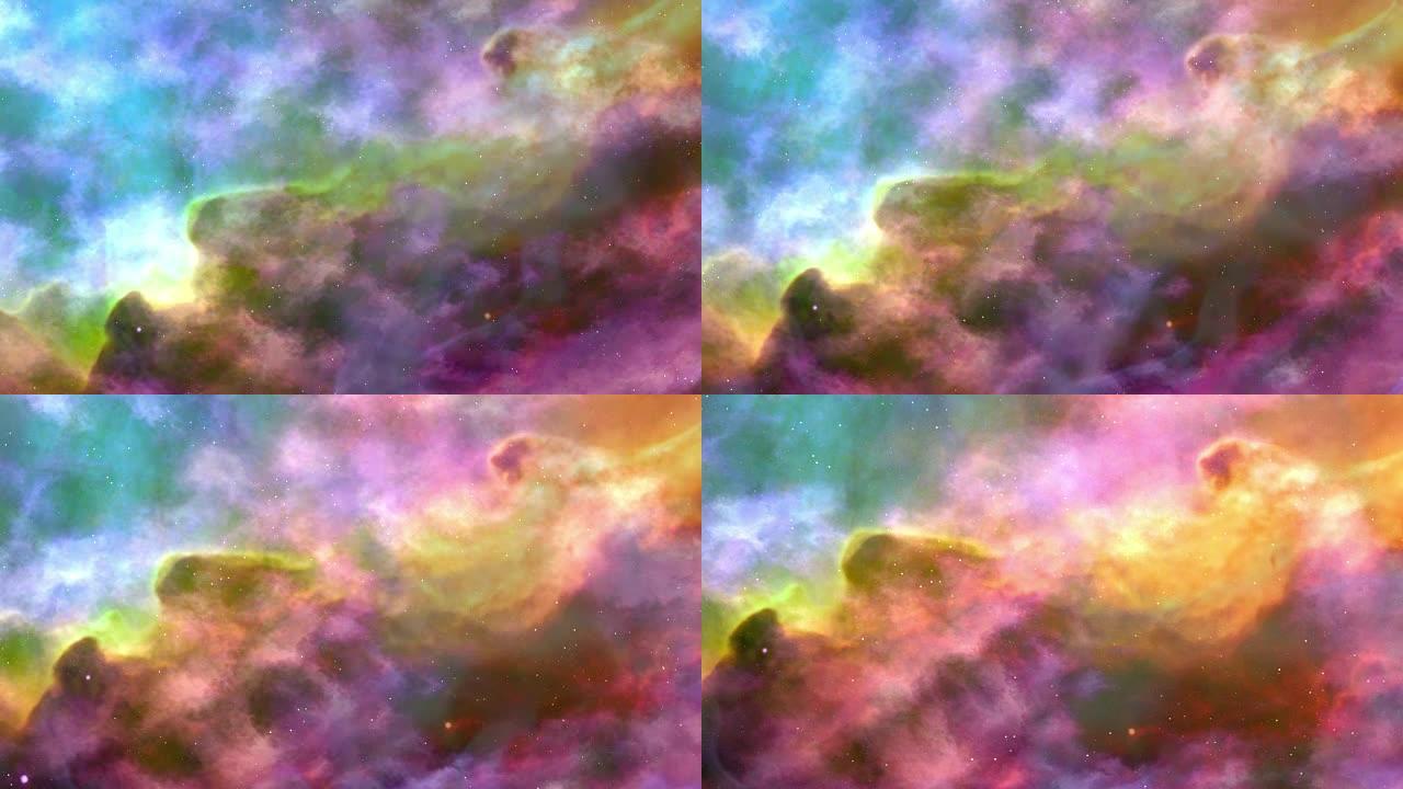 彩色空间星云的运动