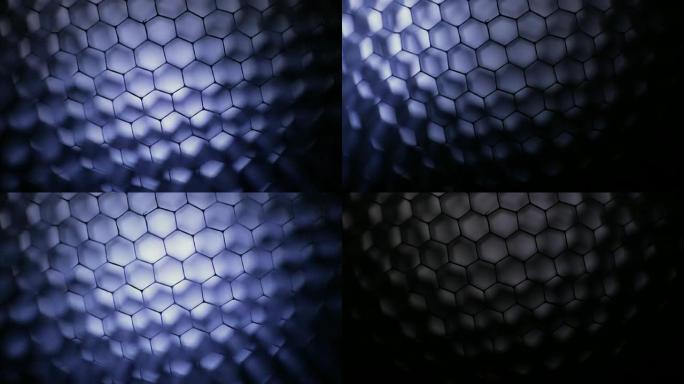 蜂窝网格背景纹理，环形