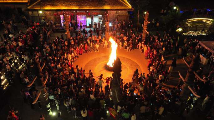 4k高清渭南中华郡夜景