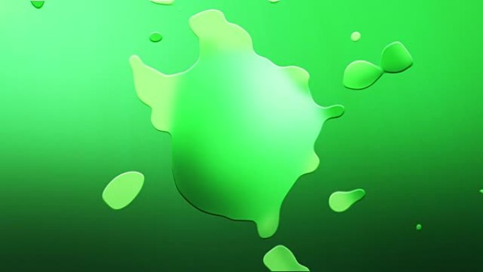 墨绿色，水滴从水坑背景复制空间分离