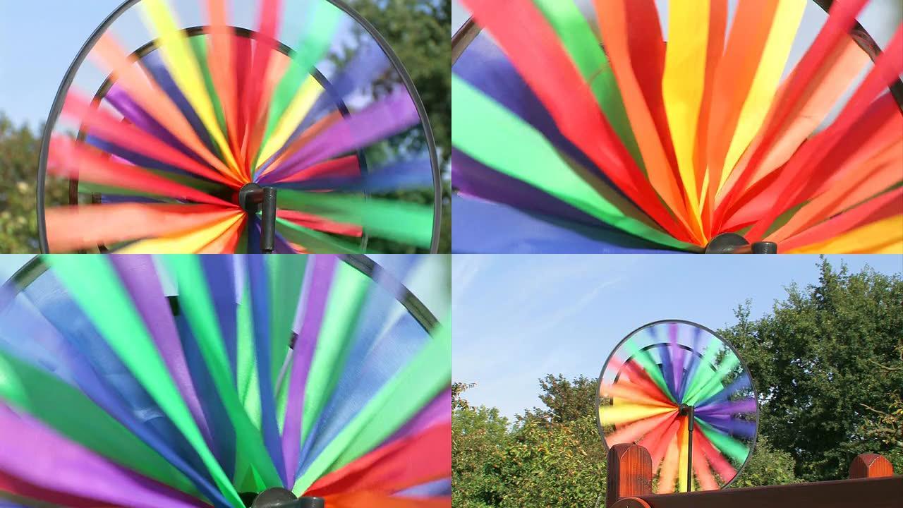 彩色纸风车-winwheel，3个夹子