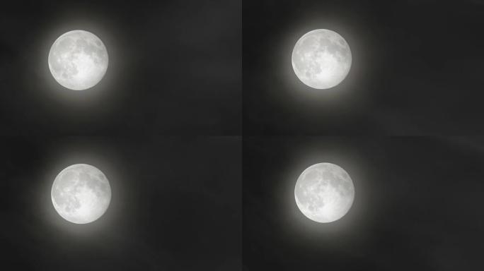 4k中的超级月亮-真实镜头