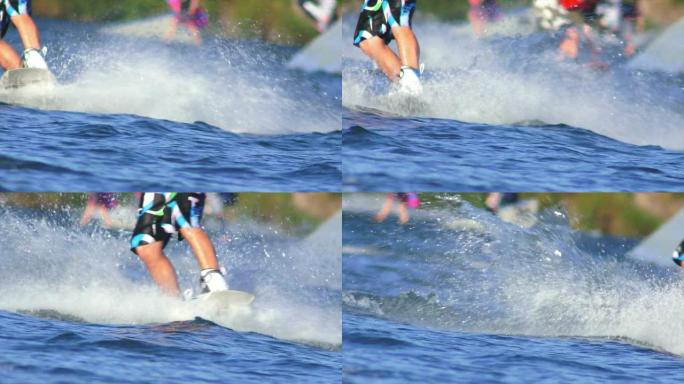 HD Man湖上滑水慢动作