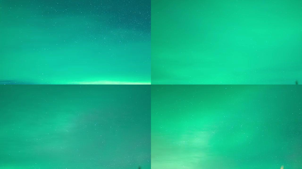 北极光 (极光) 或夜空中的极光冰岛
