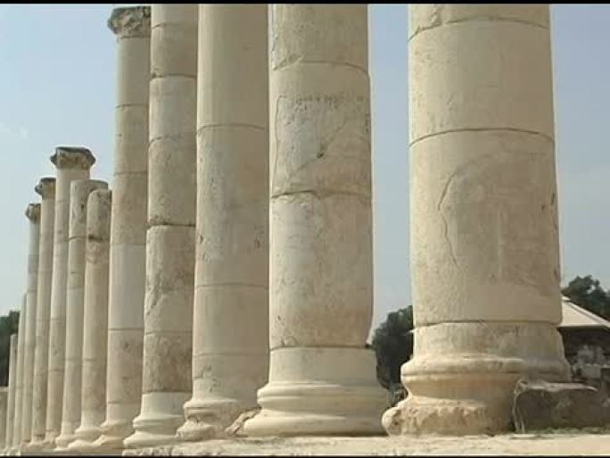 罗马支柱旅游景区空镜头历史遗迹