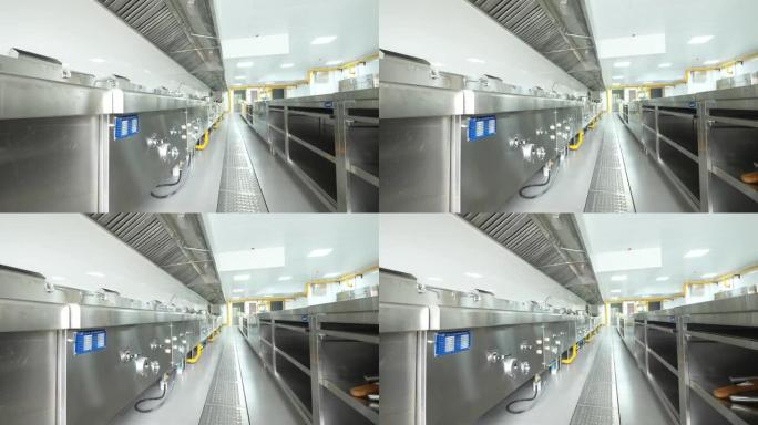 酒店商业厨房内部厨房设备工业设计不锈钢台