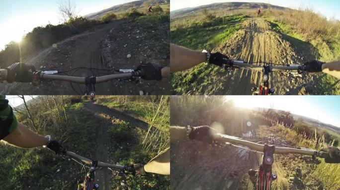 山地自行车视频：自行车公园里的下坡