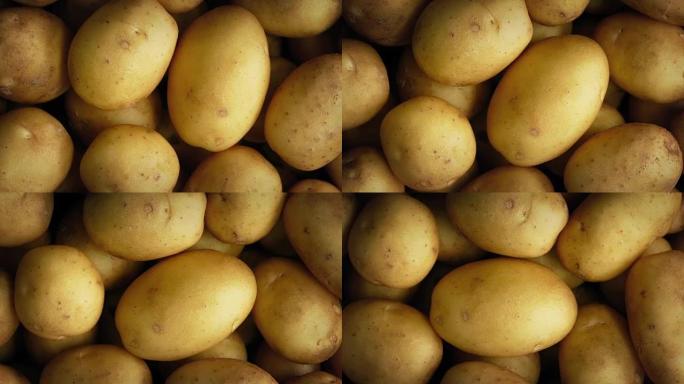 土豆旋转缓慢微距拍摄
